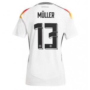 Fotbalové Dres Německo Thomas Muller #13 Dámské Domácí Oblečení ME 2024 Krátký Rukáv